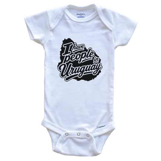 I Have People In Uruguay Country Silhouette Baby Bodysuit