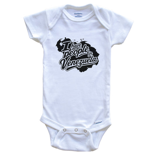 I Have People In Venezuela Country Silhouette Baby Bodysuit
