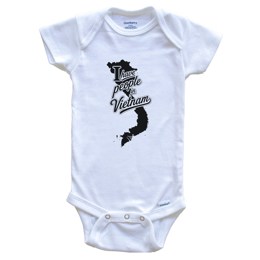 I Have People In Vietnam Country Silhouette Baby Bodysuit