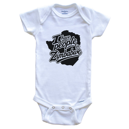 I Have People In Zimbabwe Country Silhouette Baby Bodysuit