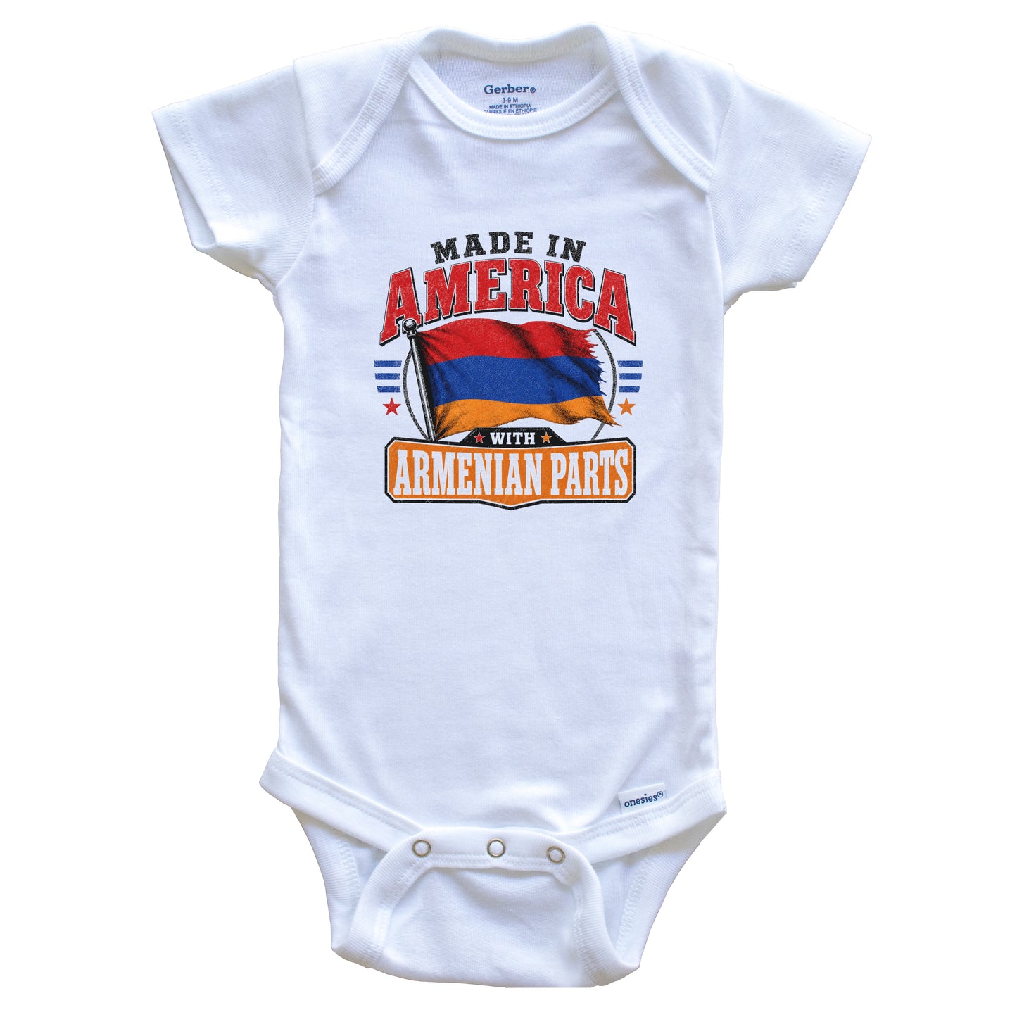 Made In America With Armenian Parts Armenia Flag Baby Bodysuit