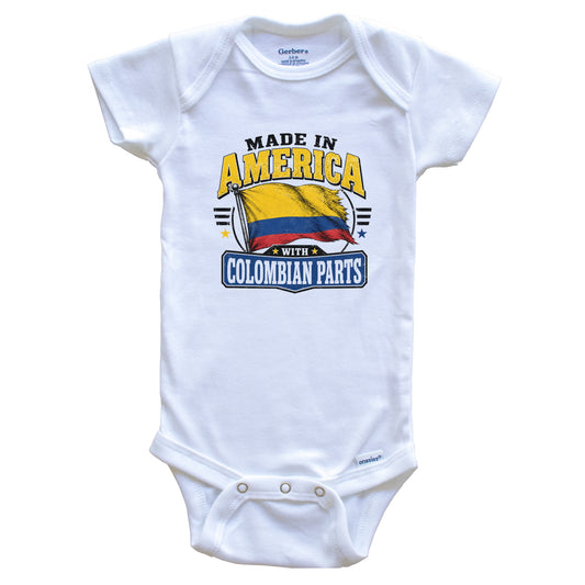 Made In America With Colombian Parts Colombia Flag Baby Bodysuit