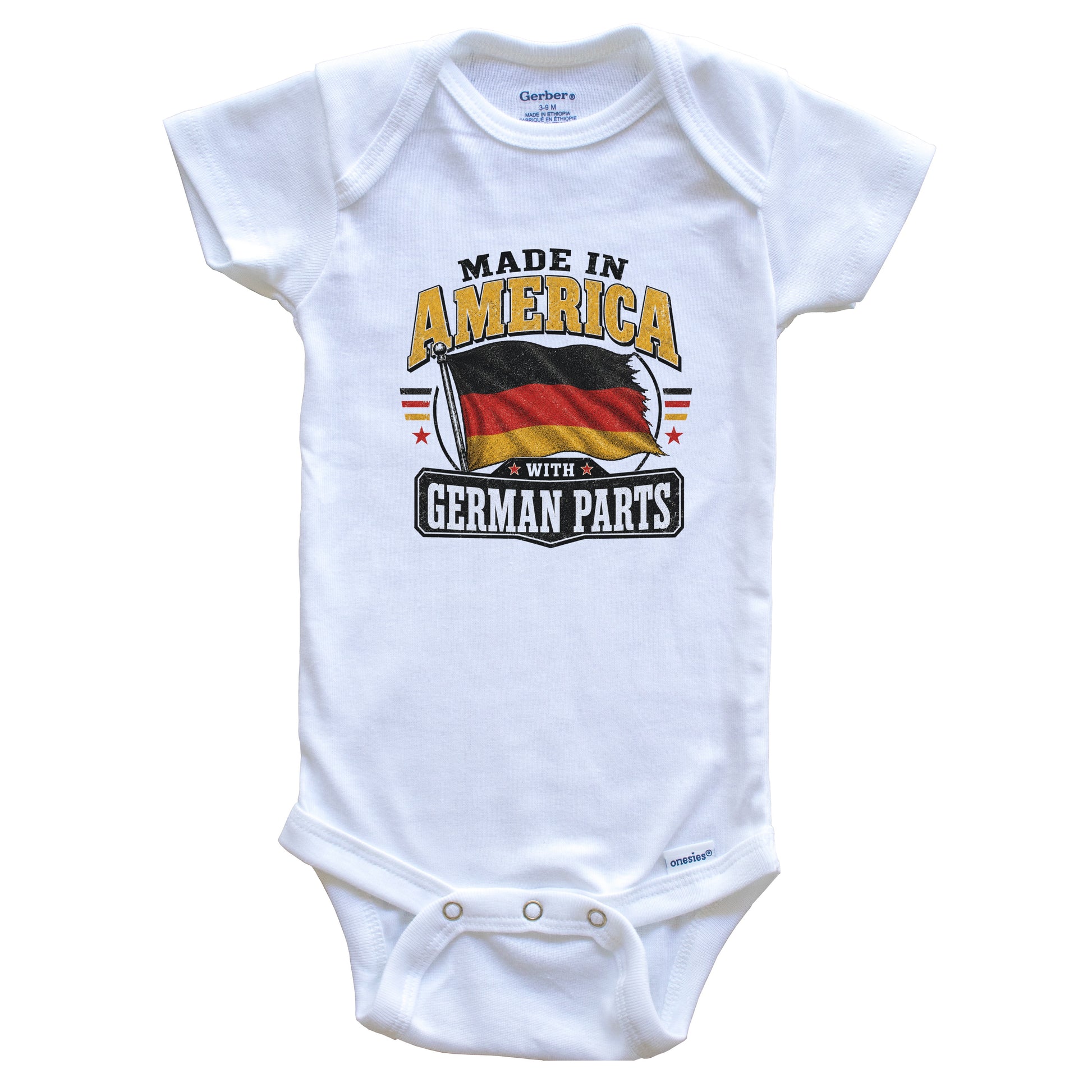 Made In America With German Parts Germany Flag Baby Bodysuit