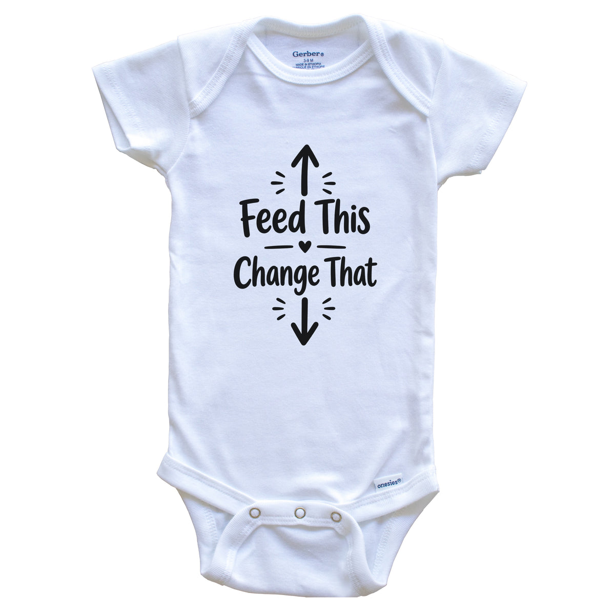 Feed This Change That Funny Baby Bodysuit