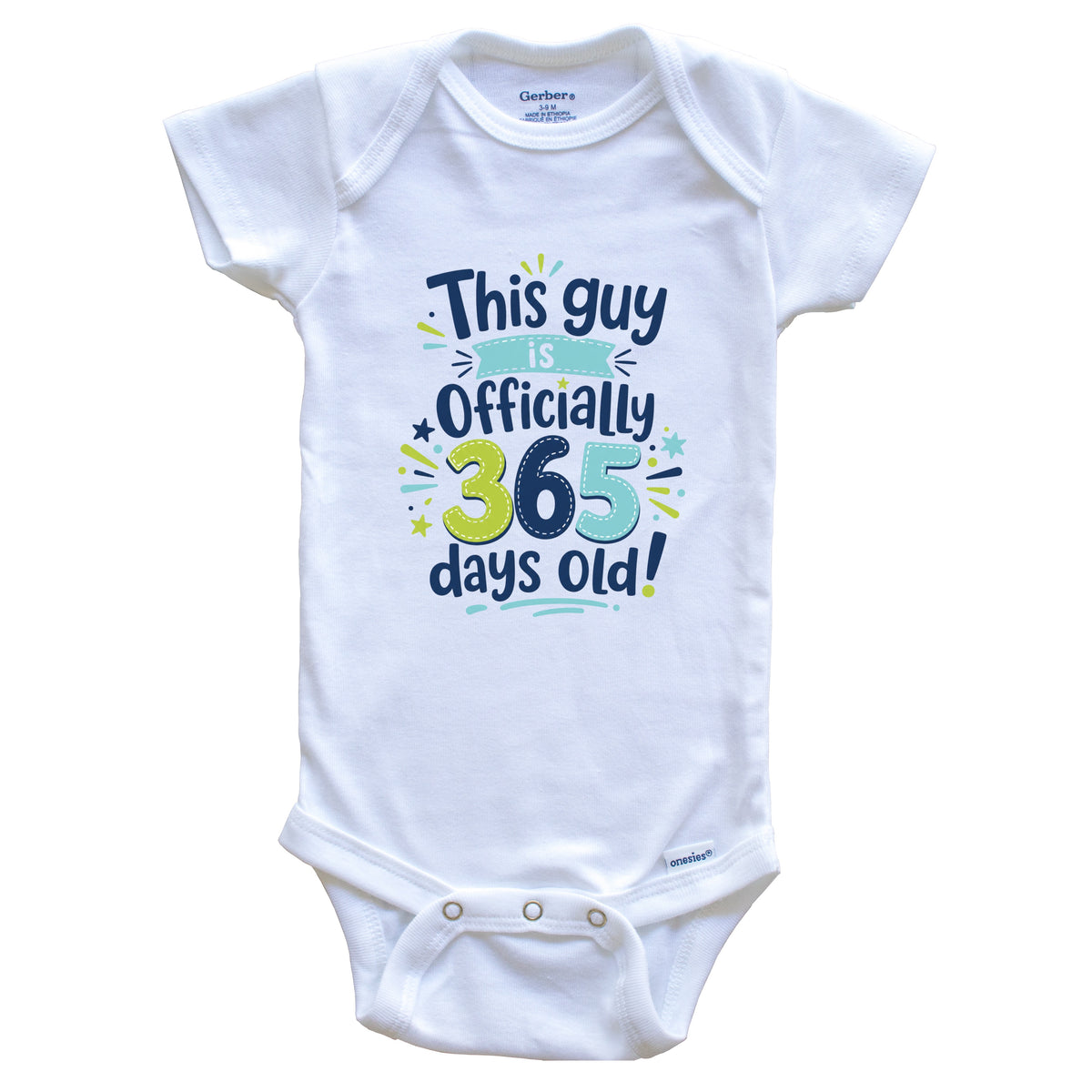 This Guy Is Officially One Year Old First Birthday Baby Bodysuit v2