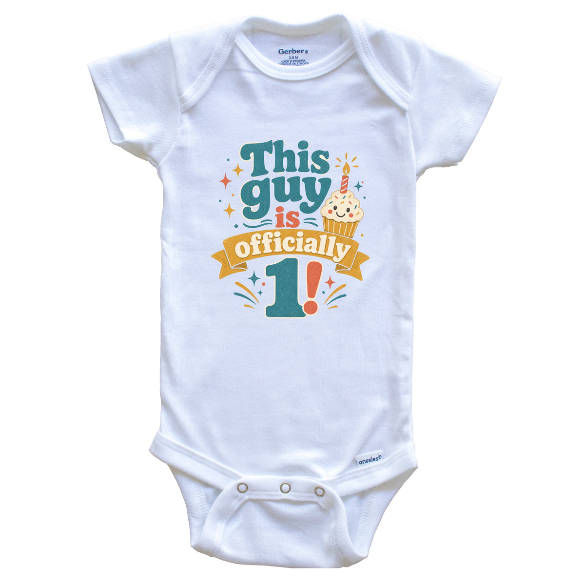 This Guy Is Officially 365 Days Old First Birthday Baby Bodysuit v2