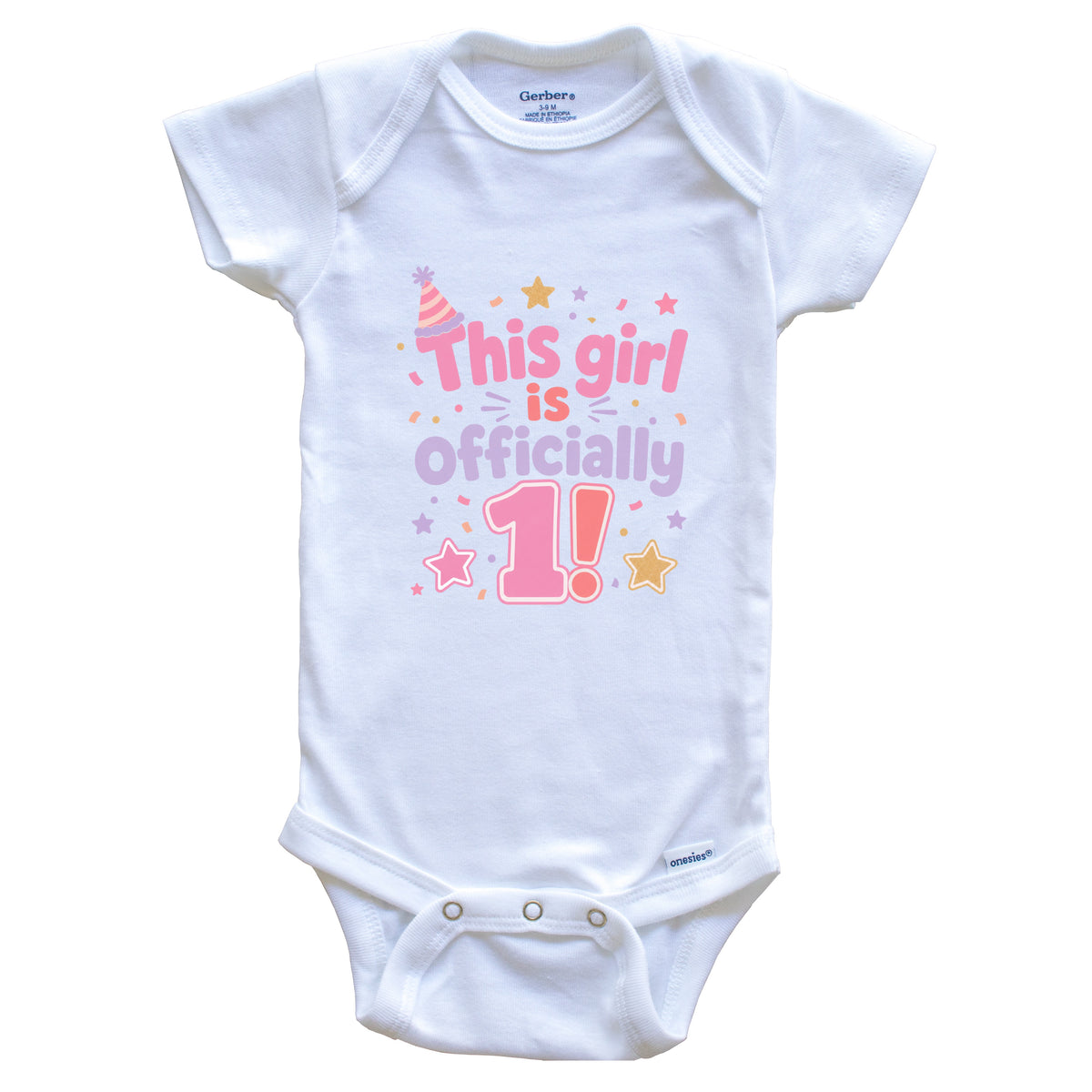 This Girl Is Officially One Year Old First Birthday Baby Bodysuit