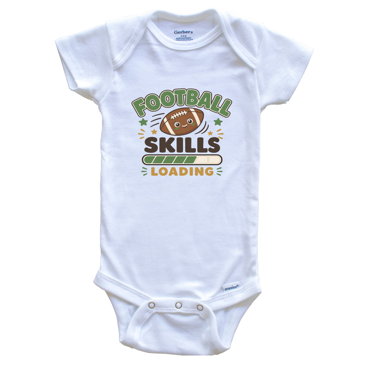 Football Skills Loading Funny Sports Humor Baby Bodysuit