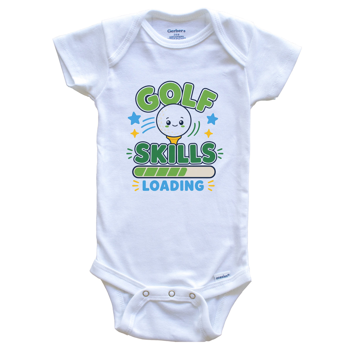 Golf Skills Loading Funny Golfing Humor Baby Bodysuit