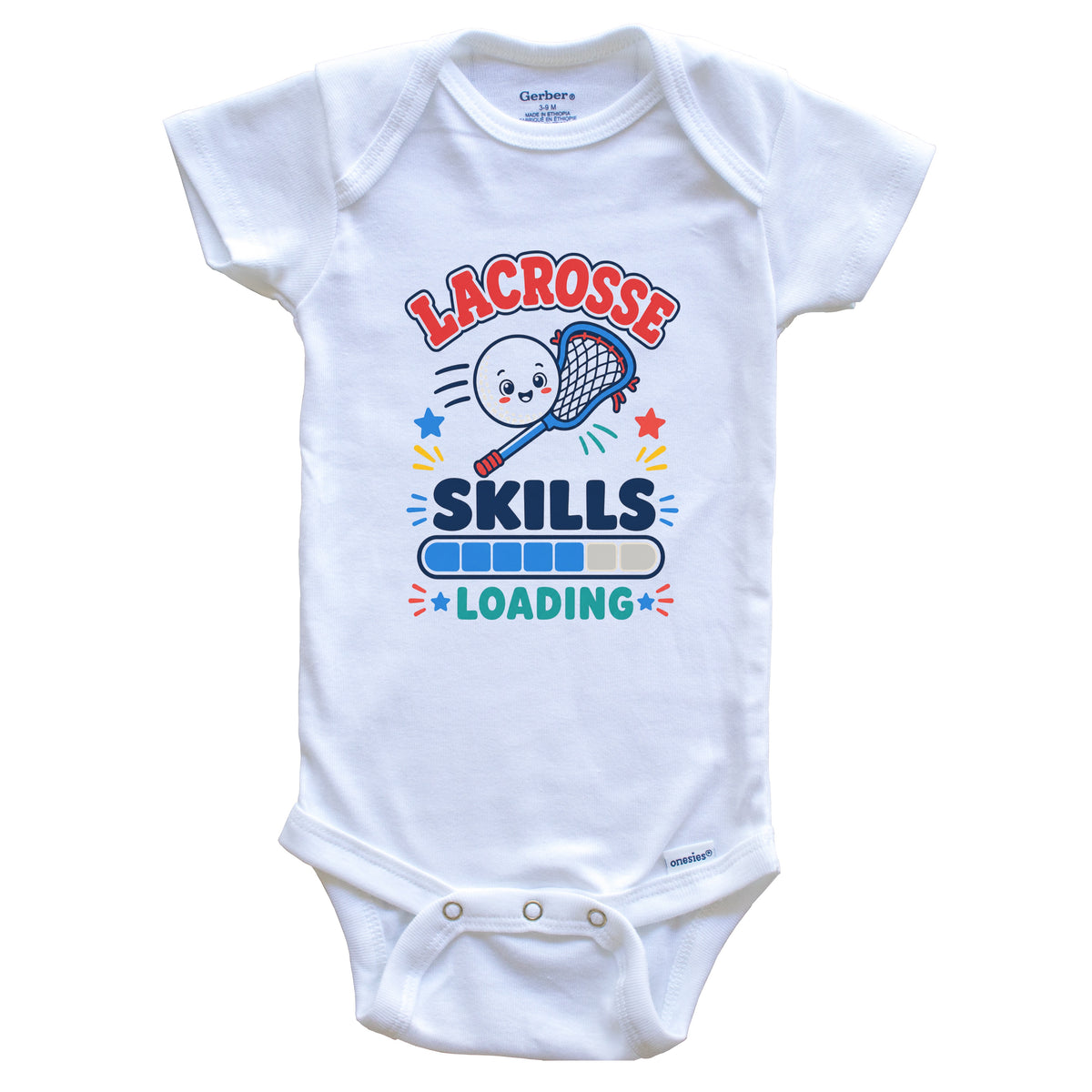 Lacrosse Skills Loading Funny Sports Humor Baby Bodysuit