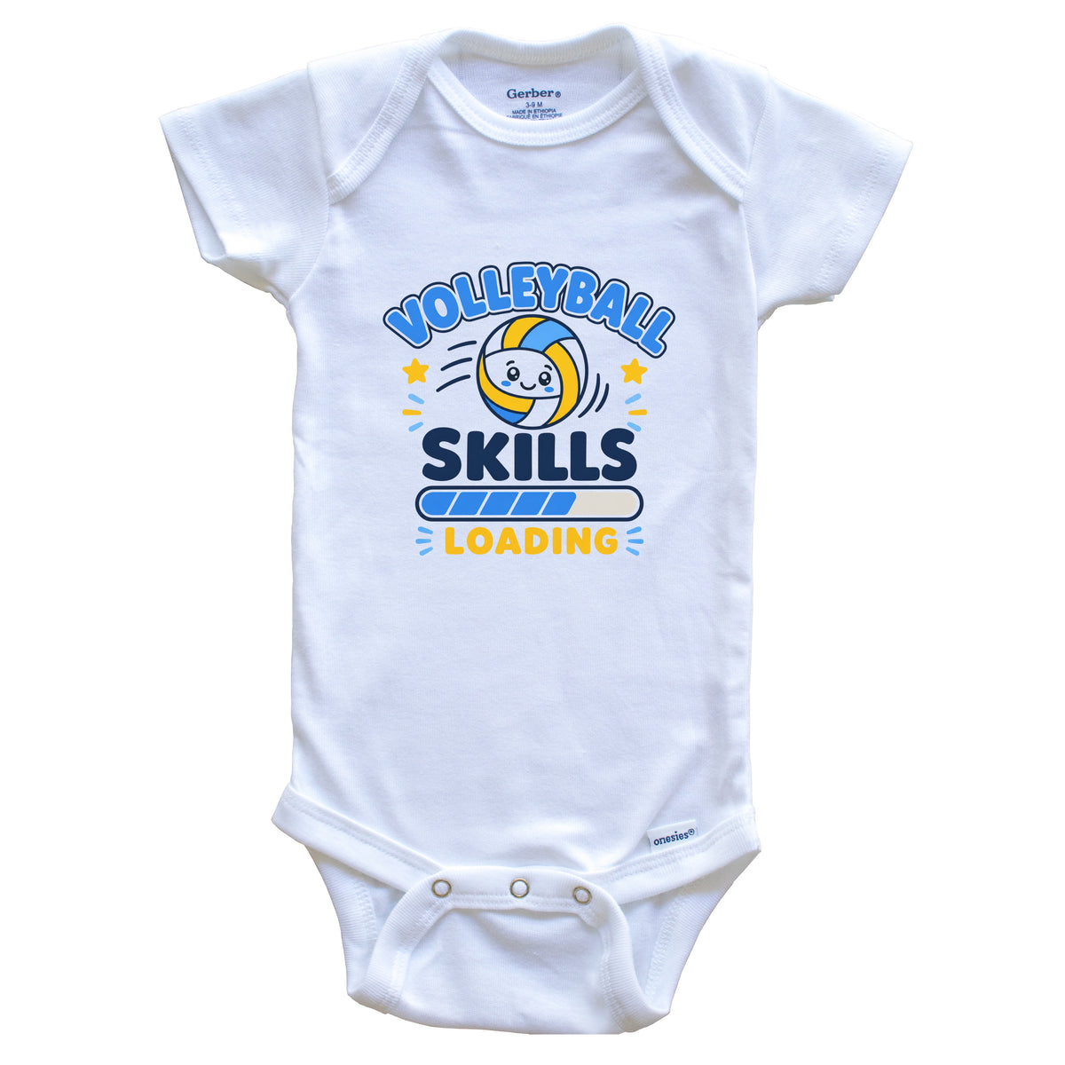 Volleyball Skills Loading Funny Sports Humor Baby Bodysuit