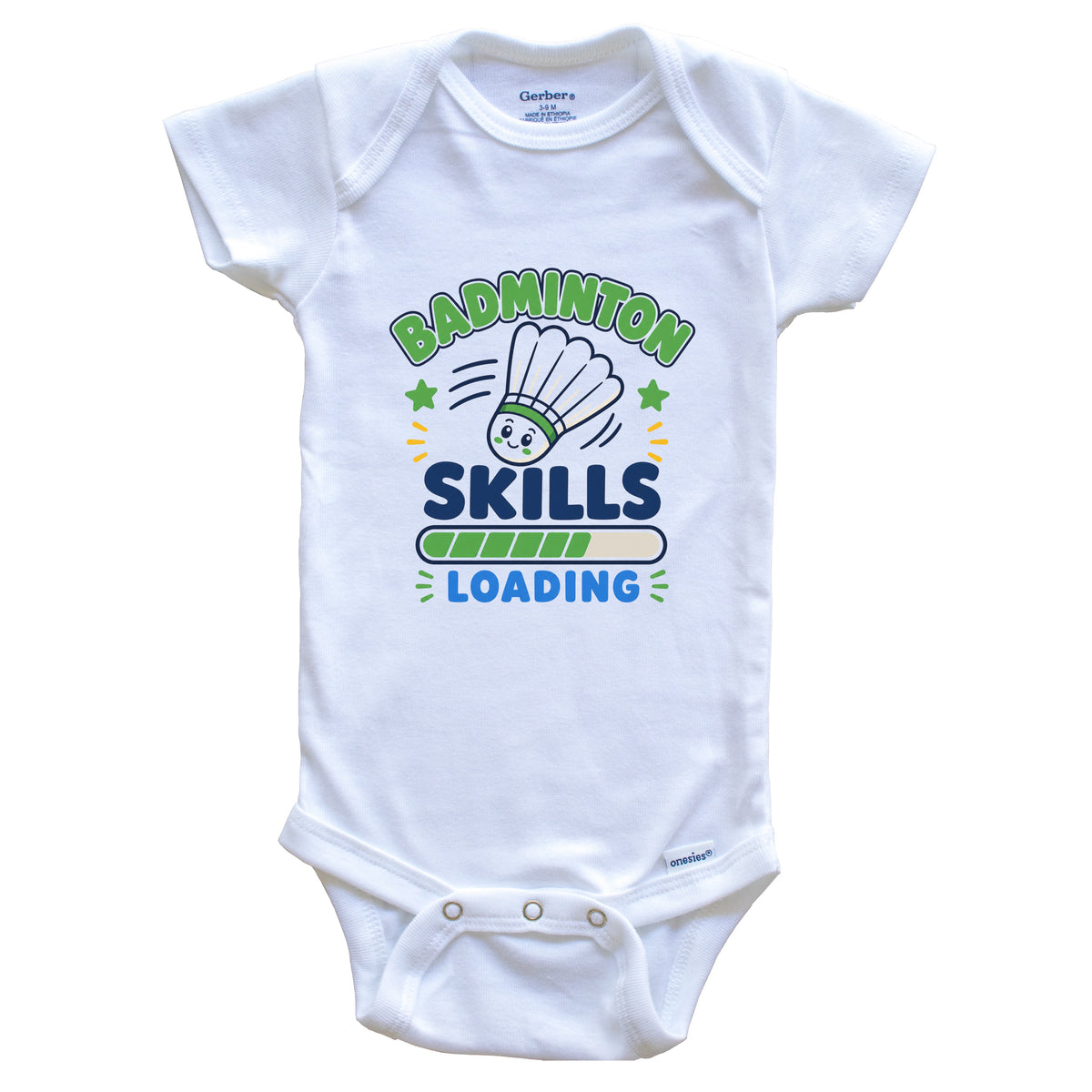 Badminton Skills Loading Funny Sports Humor Baby Bodysuit