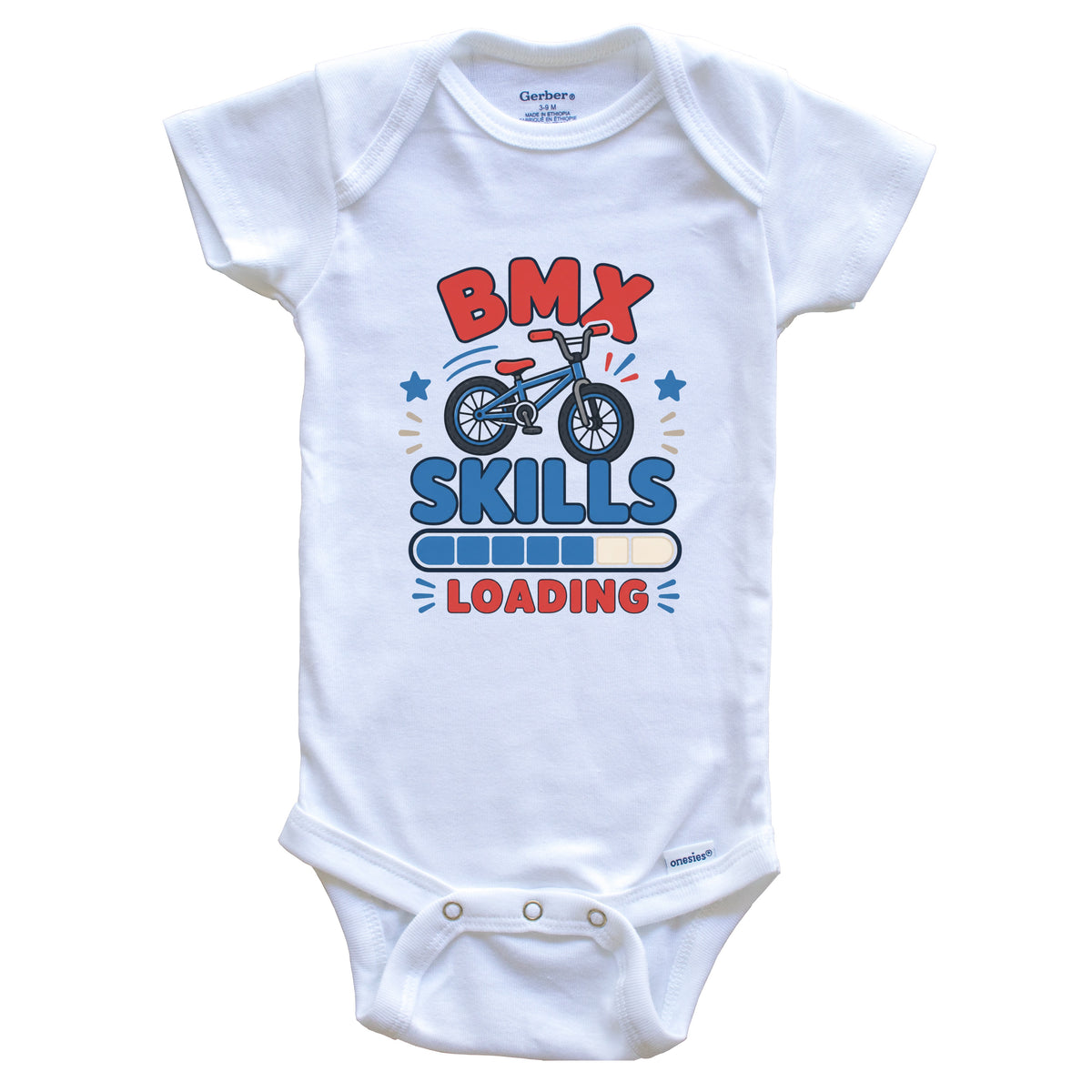 BMX Skills Loading Funny Extreme Sports Humor Baby Bodysuit