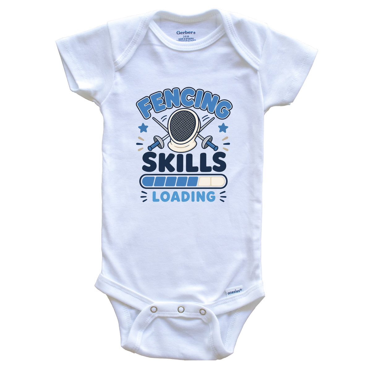 Fencing Skills Loading Funny Sports Humor Baby Bodysuit
