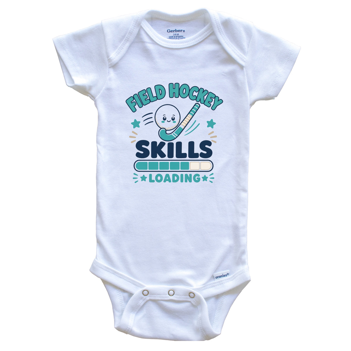 Field Hockey Skills Loading Funny Sports Humor Baby Bodysuit