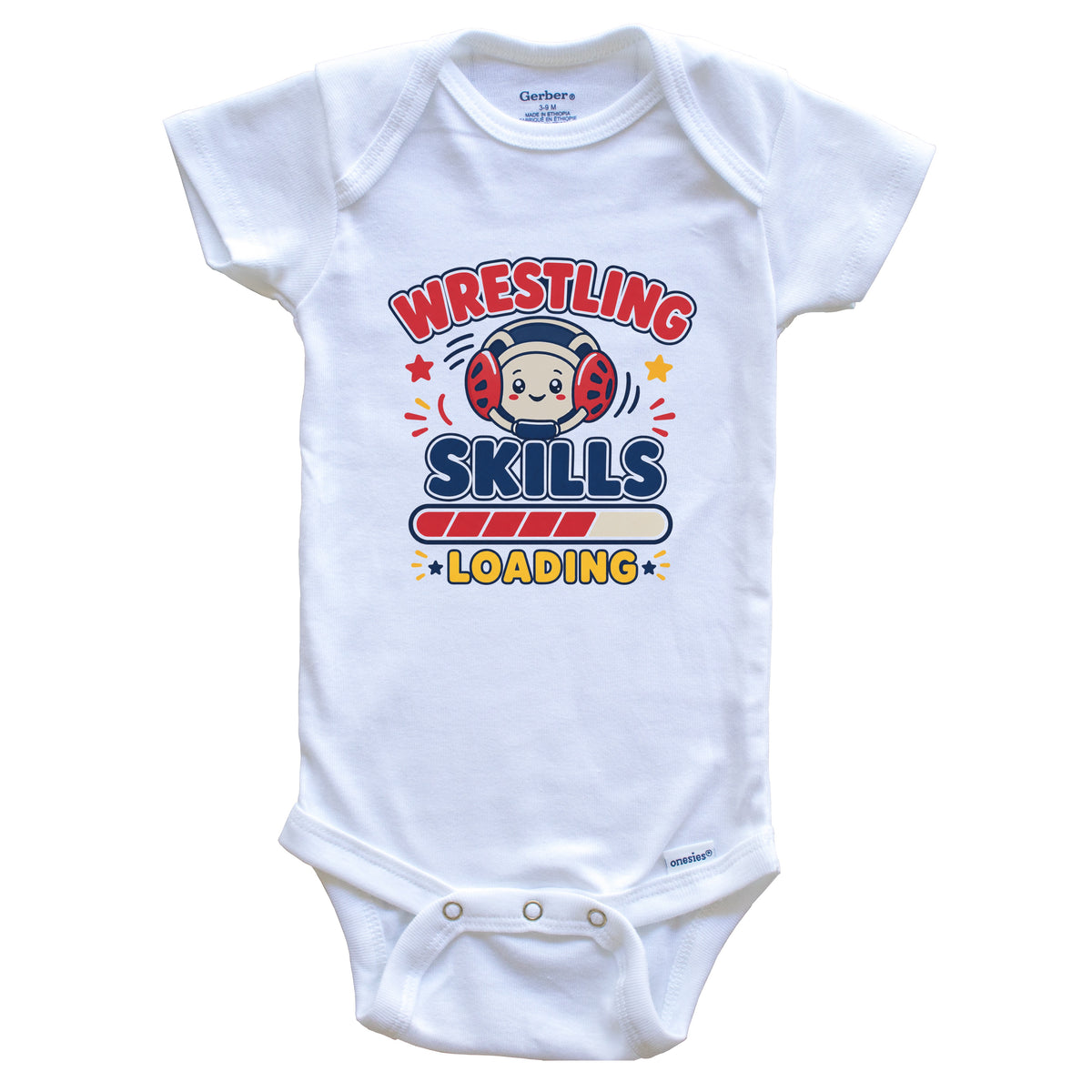 Wrestling Skills Loading Funny Sports Humor Baby Bodysuit