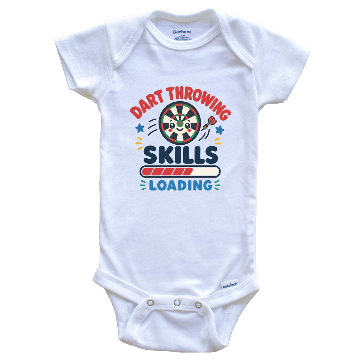Dart Throwing Skills Loading Funny Darts Humor Baby Bodysuit