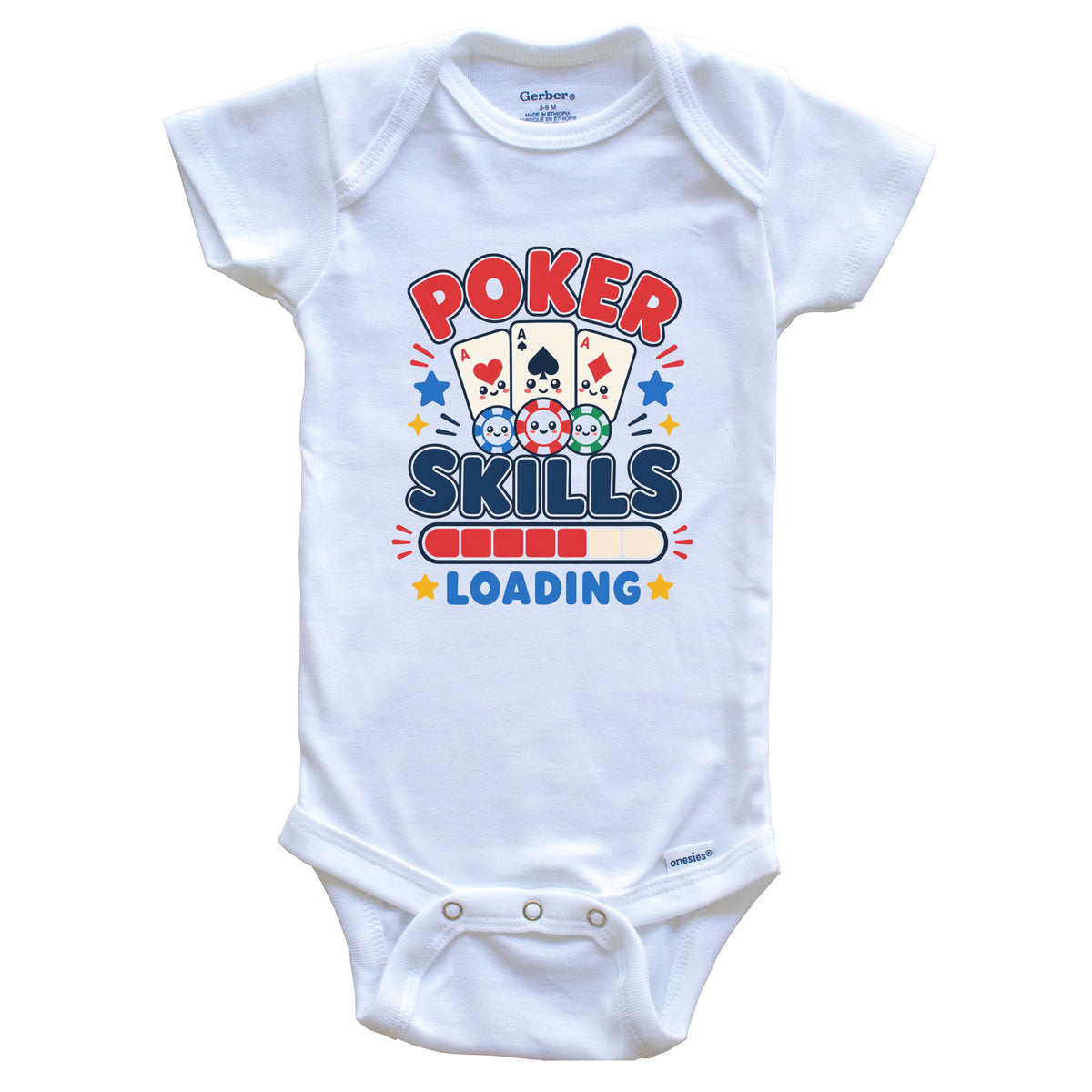 Poker Skills Loading Funny Gambling Humor Baby Bodysuit