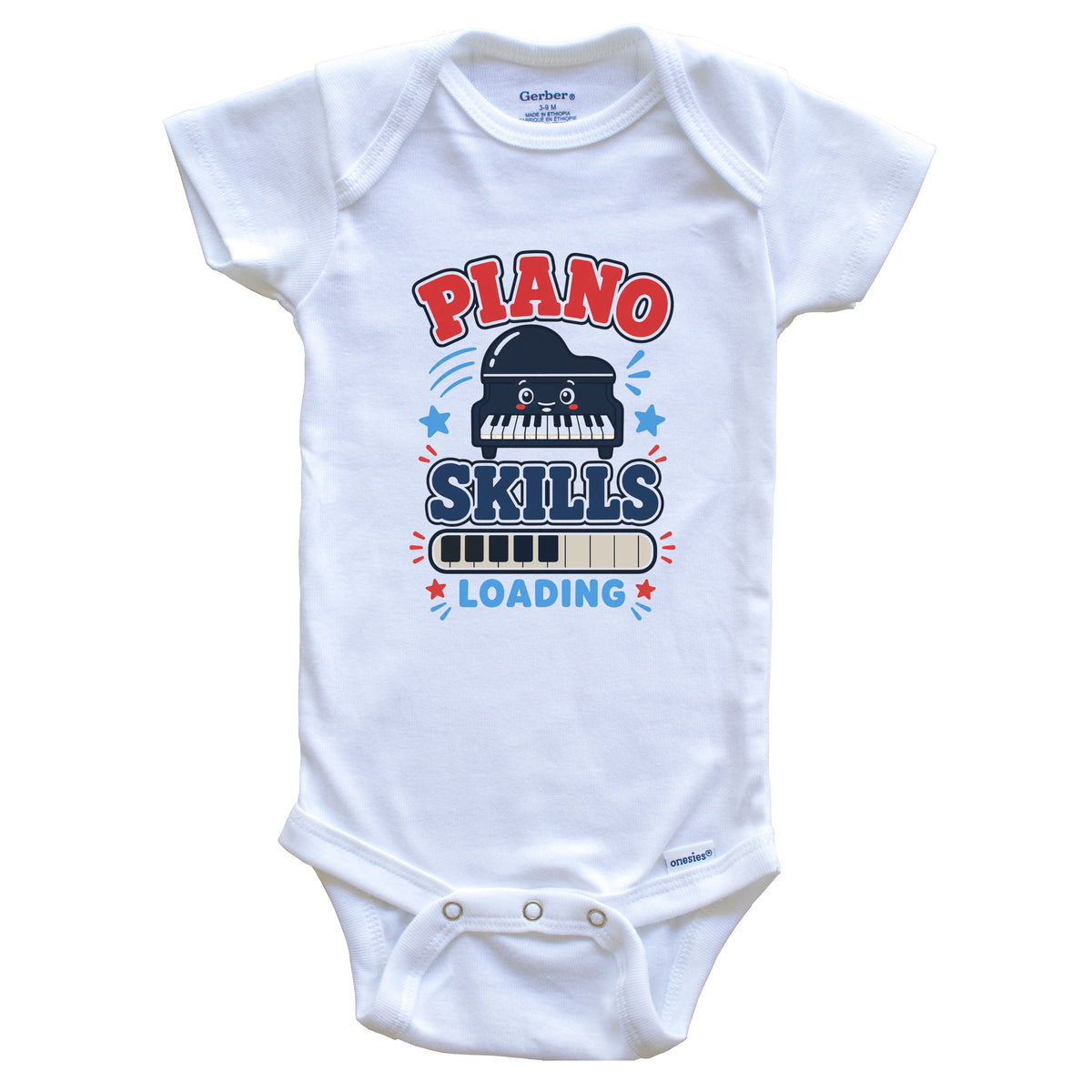 Piano Skills Loading Funny Musician Humor Baby Bodysuit