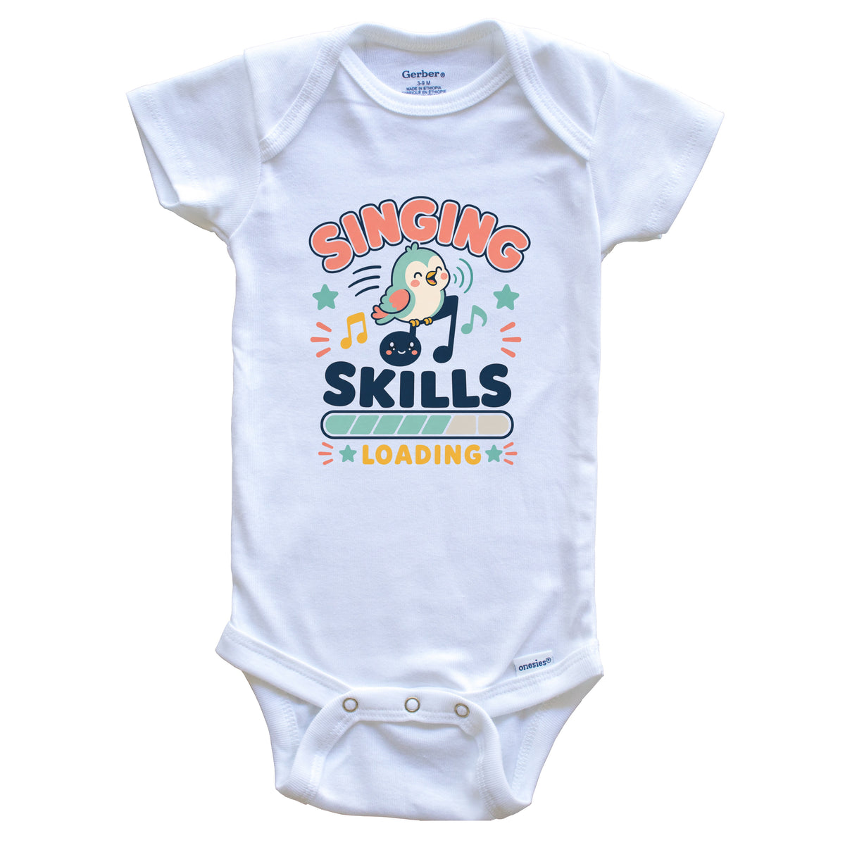 Singing Skills Loading Funny Singer Humor Baby Bodysuit