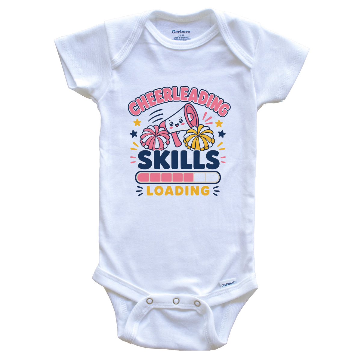 Cheerleading Skills Loading Funny Cheer Baby Bodysuit