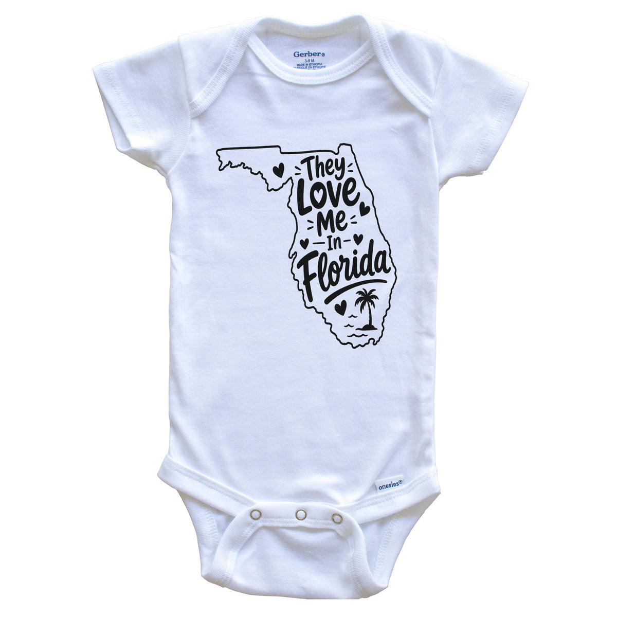 They Love Me In Florida Funny Baby Bodysuit