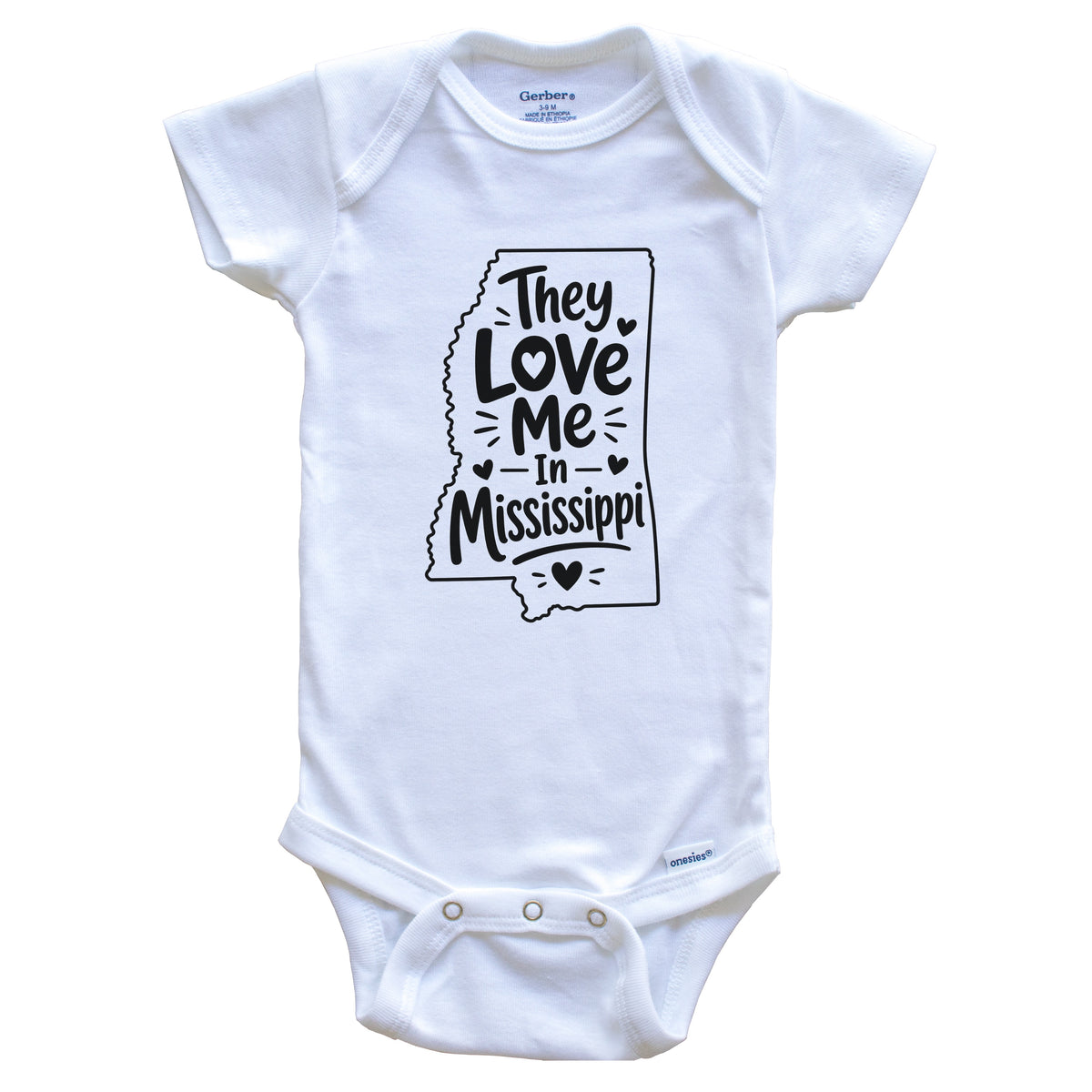 They Love Me In Mississippi Funny Baby Bodysuit