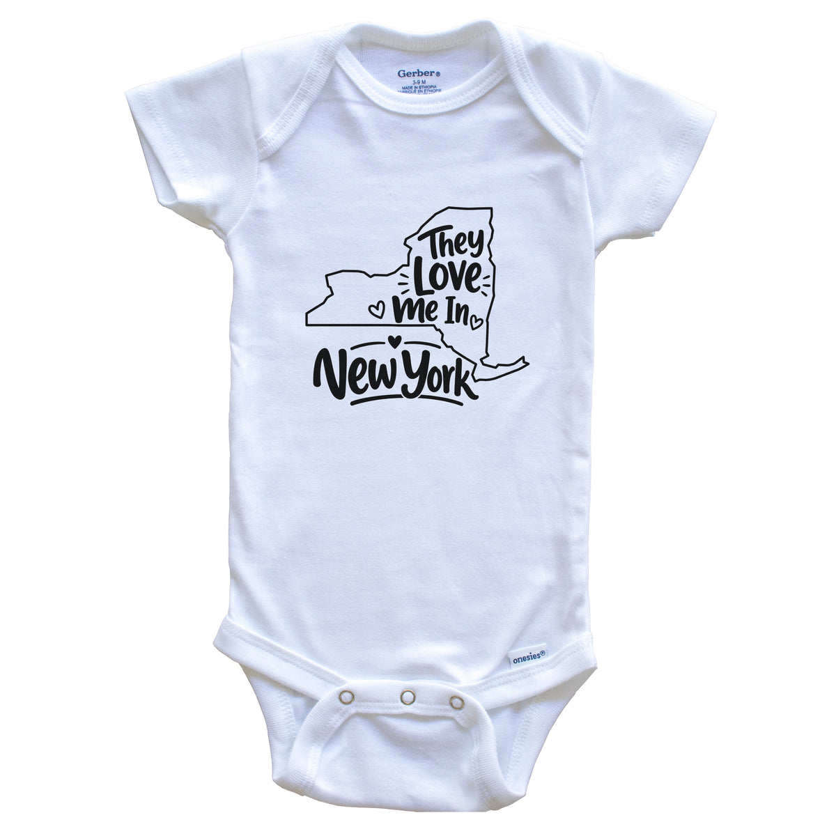 They Love Me In New York Funny Baby Bodysuit