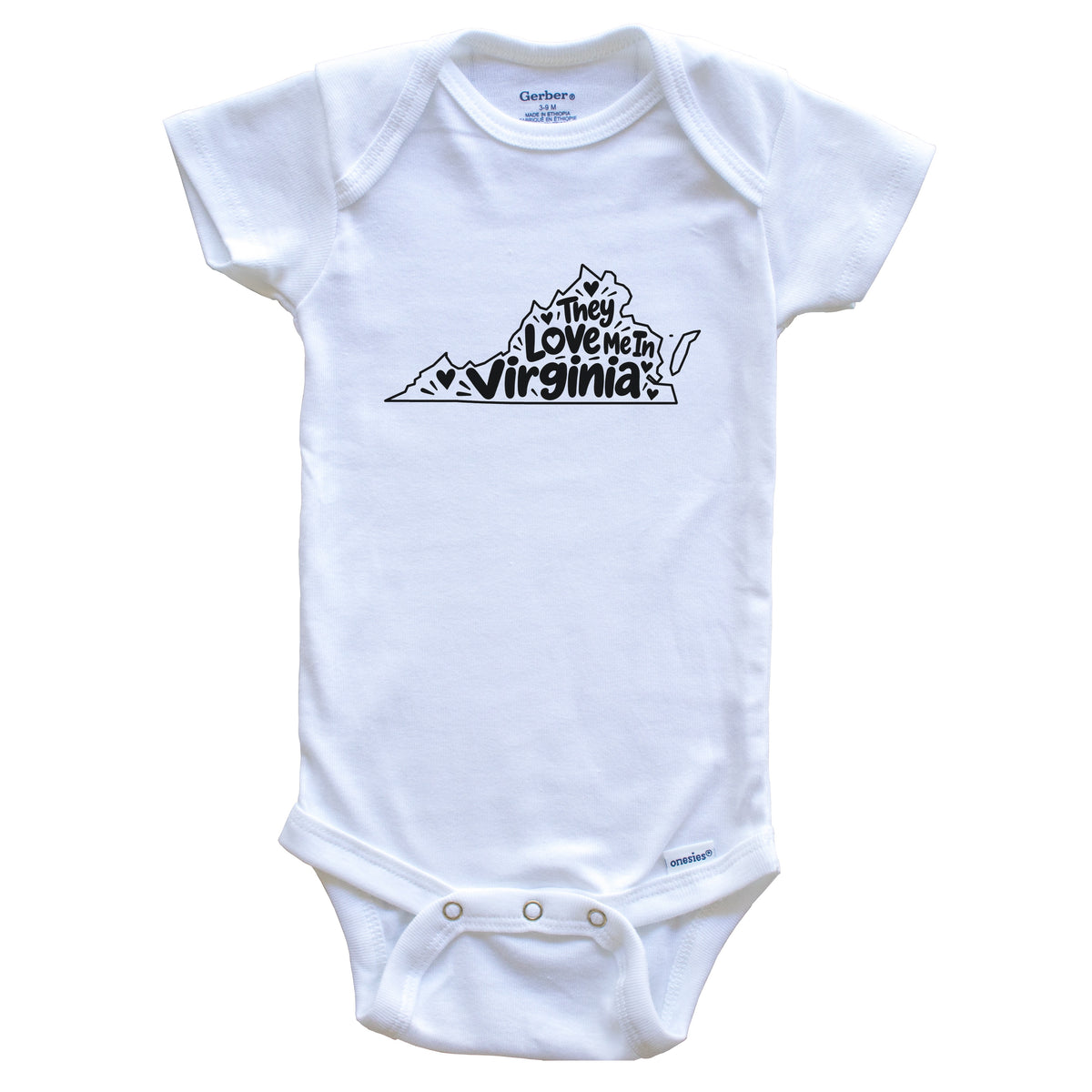 They Love Me In Virginia Funny Baby Bodysuit