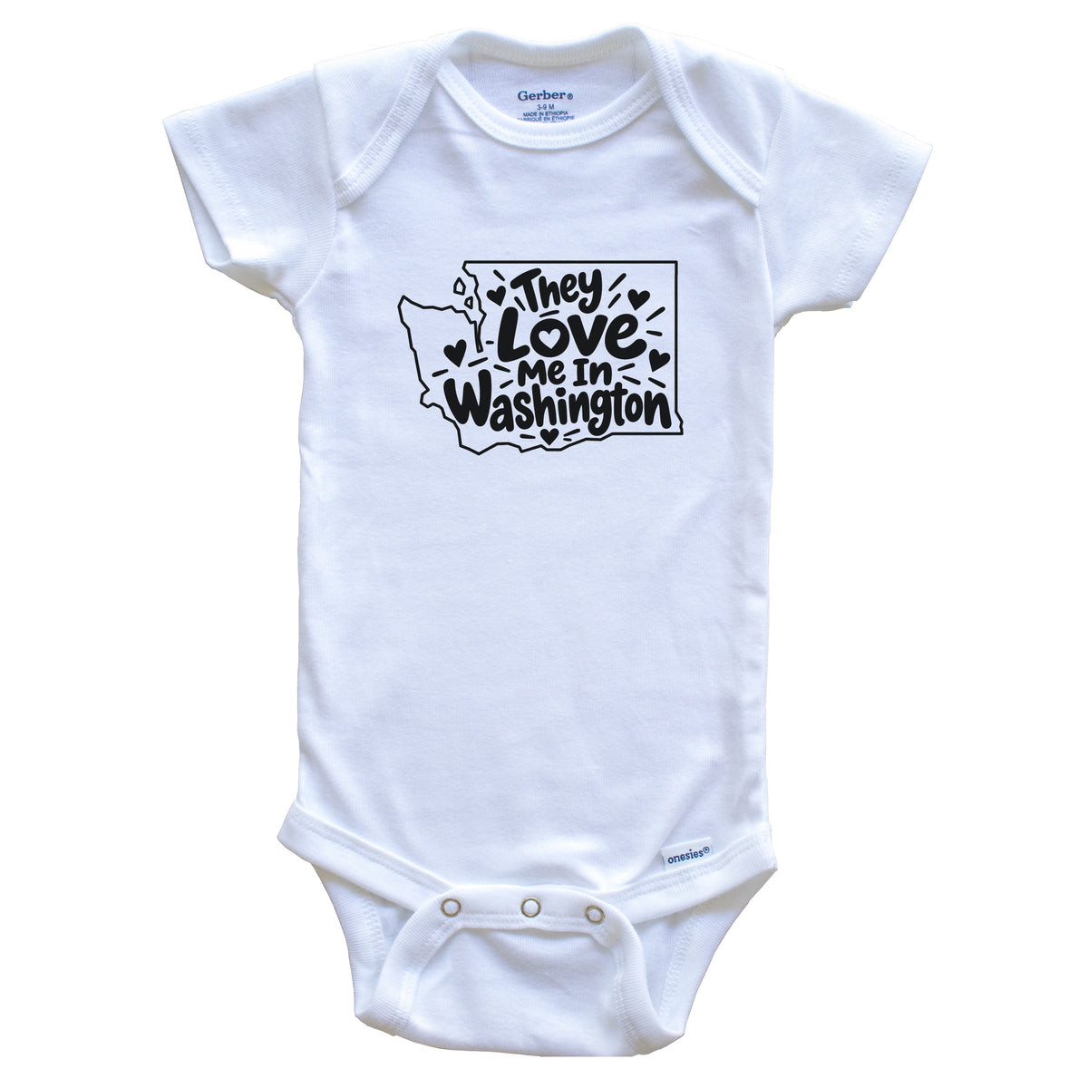 They Love Me In Washington Funny Baby Bodysuit