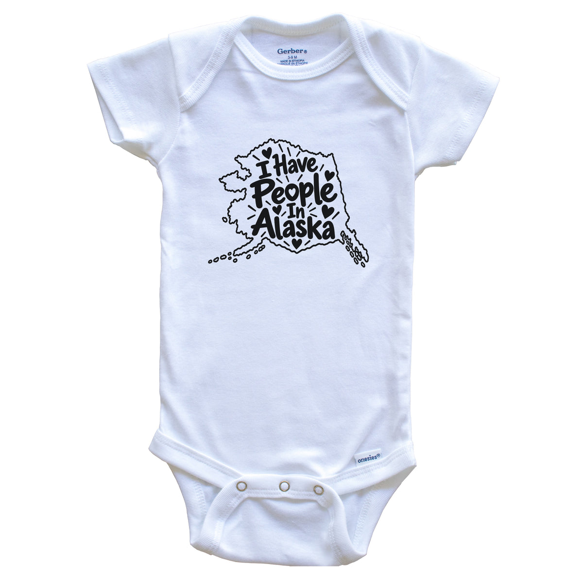 I Have People In Alaska Cute State Silhouette Baby Bodysuit