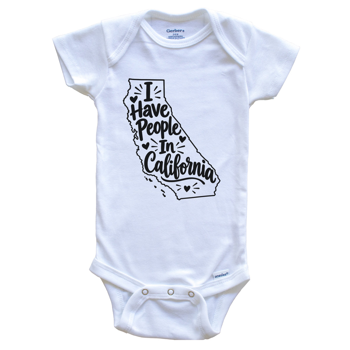 I Have People In California Cute State Silhouette Baby Bodysuit