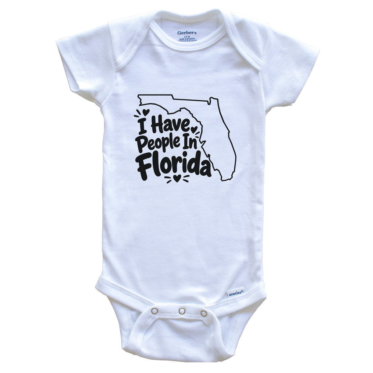 I Have People In Florida Cute State Silhouette Baby Bodysuit