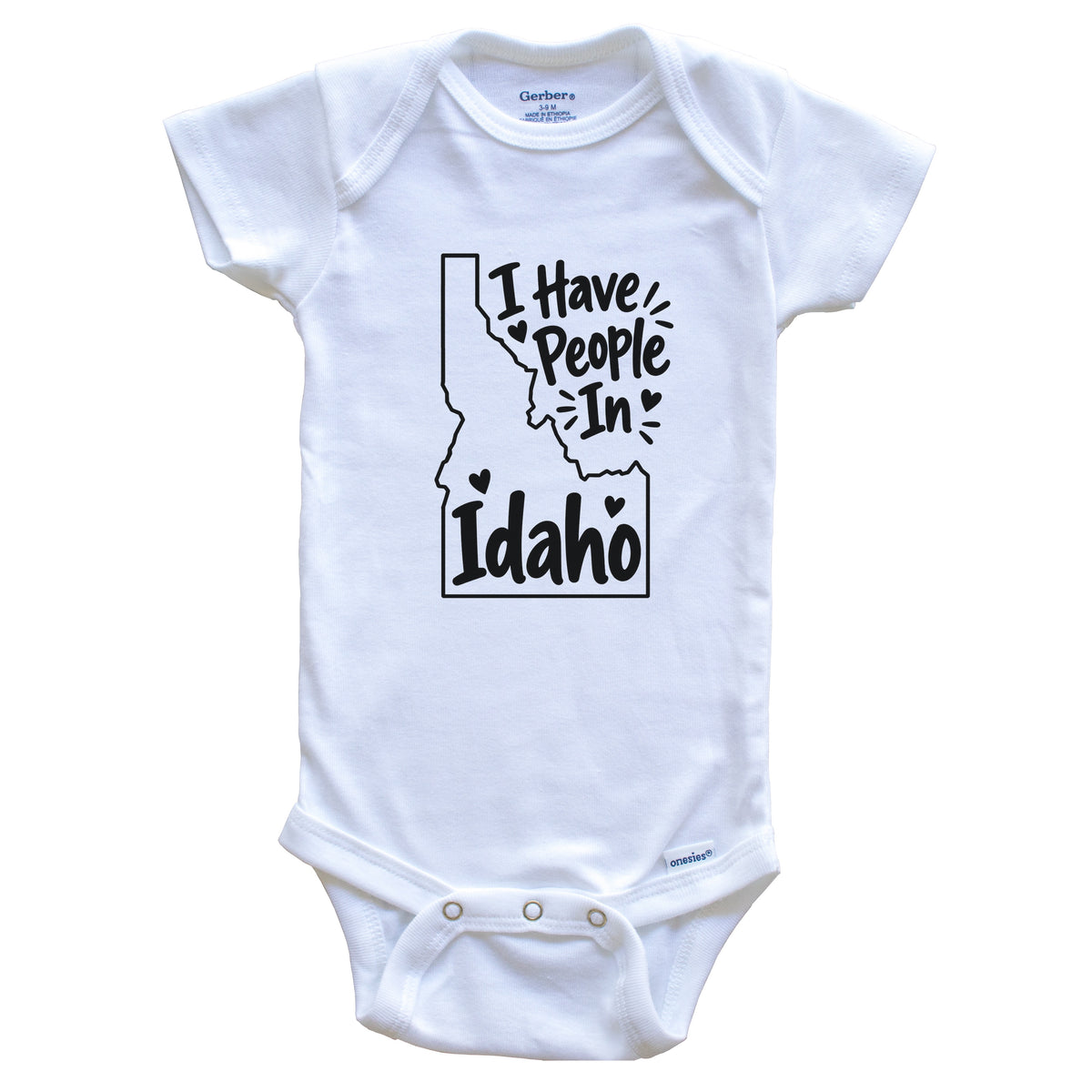 I Have People In Idaho Cute State Silhouette Baby Bodysuit