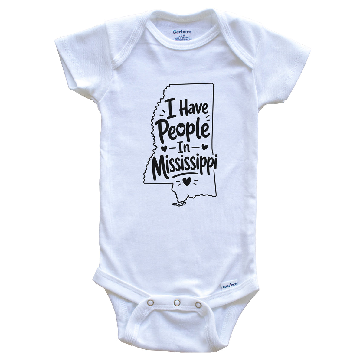 I Have People In Mississippi Cute State Silhouette Baby Bodysuit