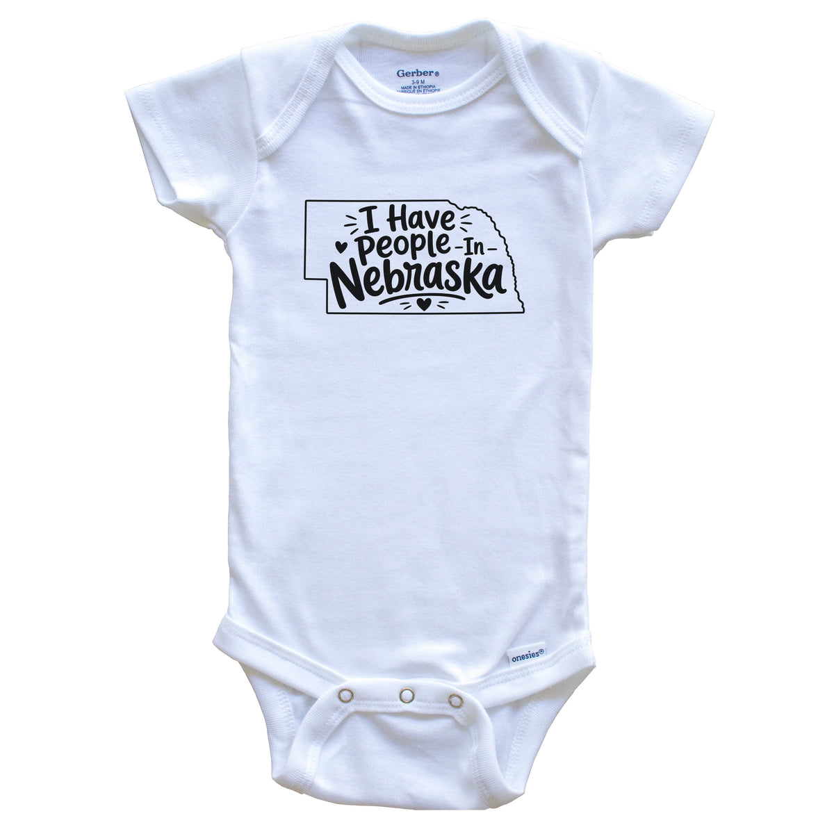 I Have People In Nebraska Cute State Silhouette Baby Bodysuit