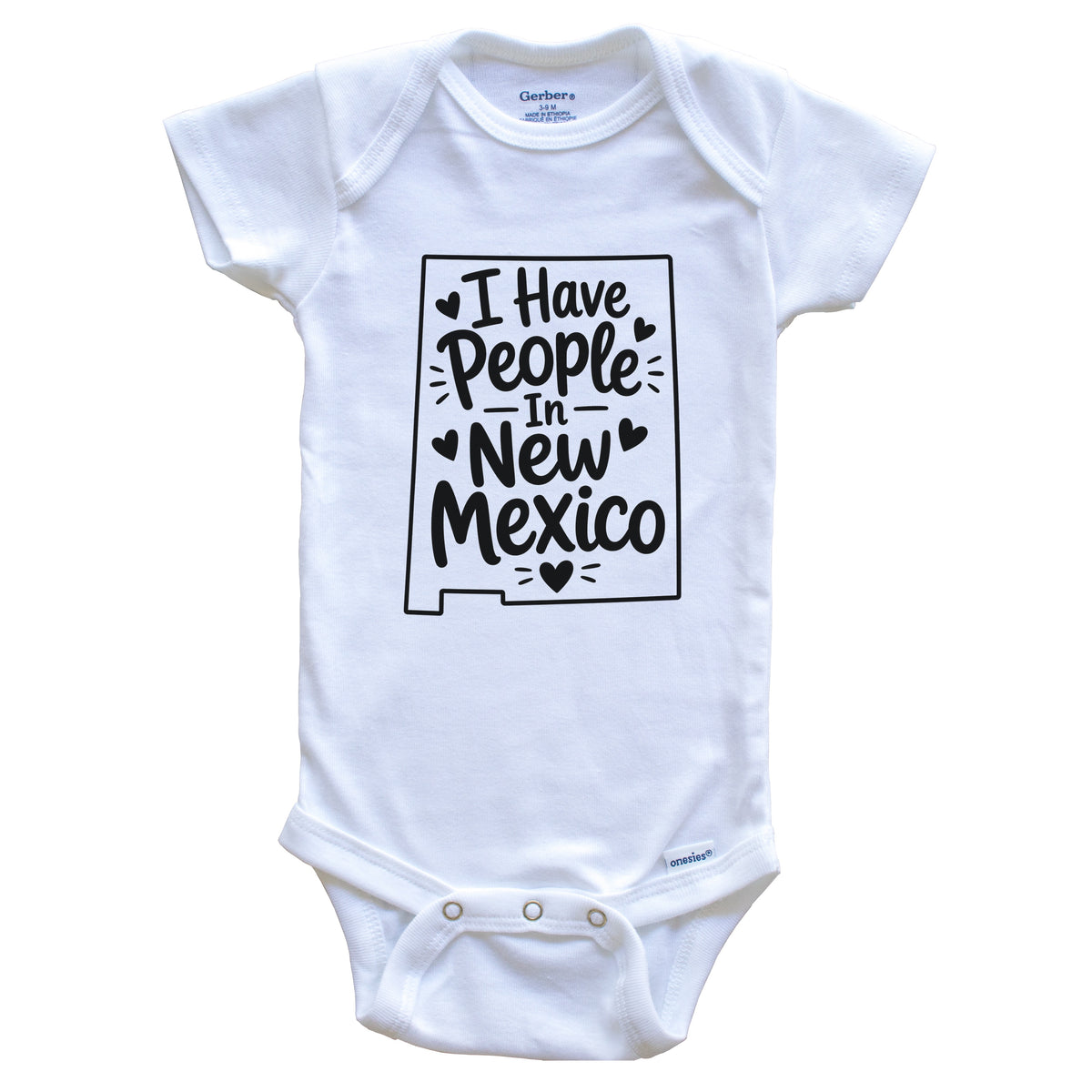 I Have People In New Mexico Cute State Silhouette Baby Bodysuit