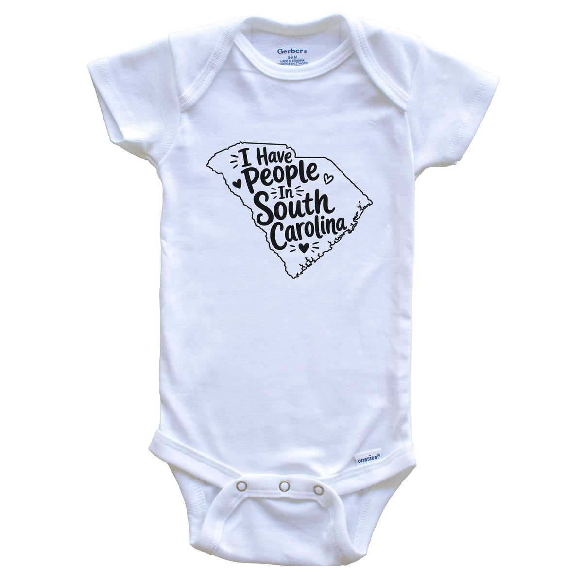 I Have People In South Carolina Cute State Silhouette Baby Bodysuit