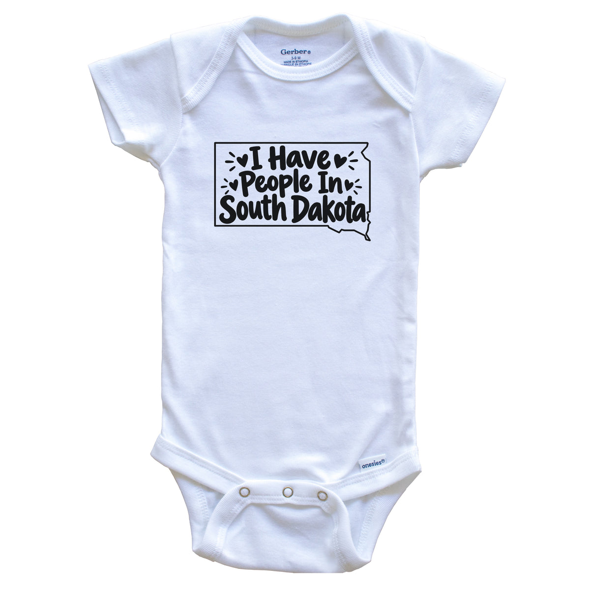 I Have People In South Dakota Cute State Silhouette Baby Bodysuit