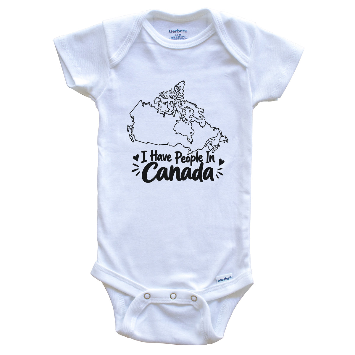 I Have People In Canada Cute Country Silhouette Baby Bodysuit