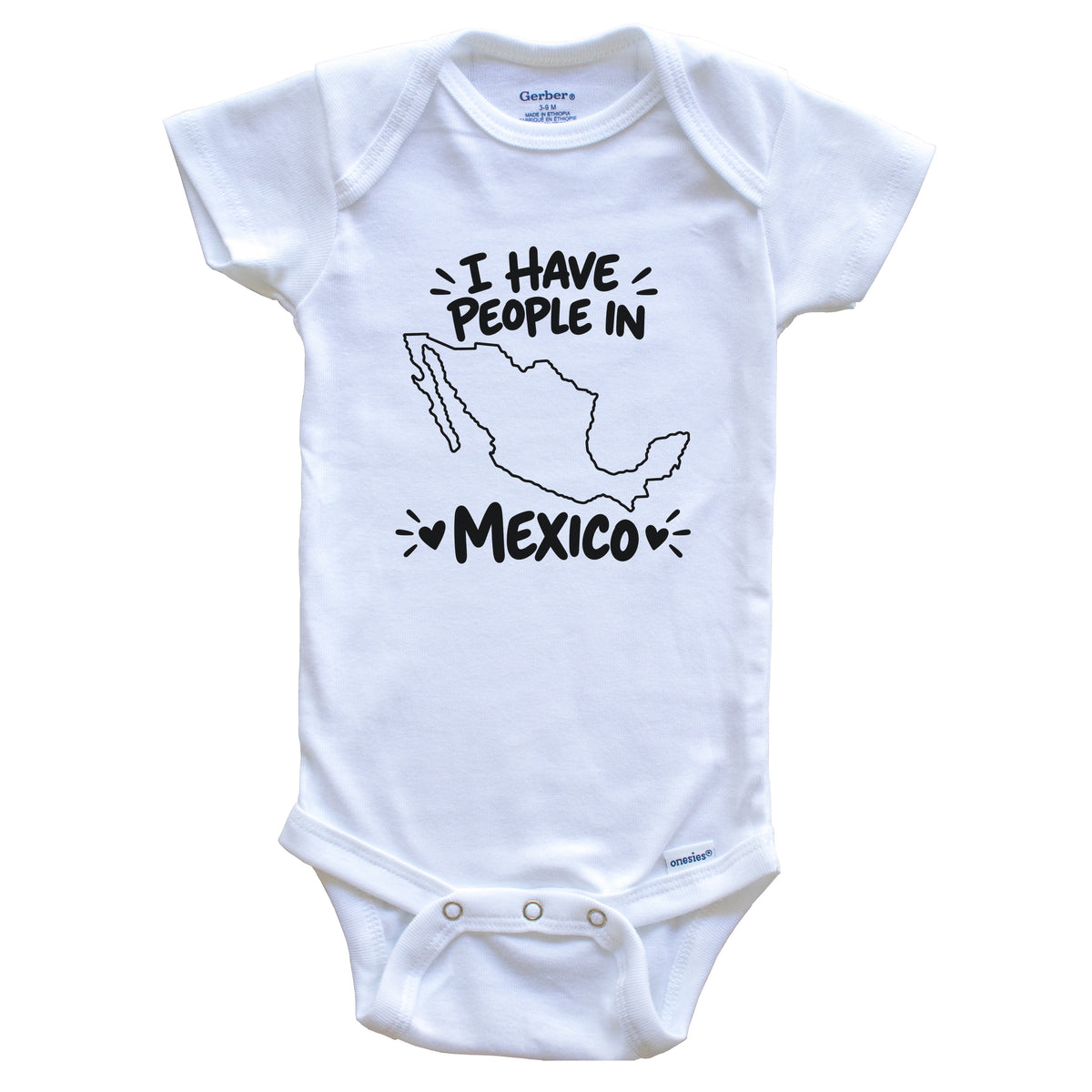 I Have People In Mexico Cute Country Silhouette Baby Bodysuit