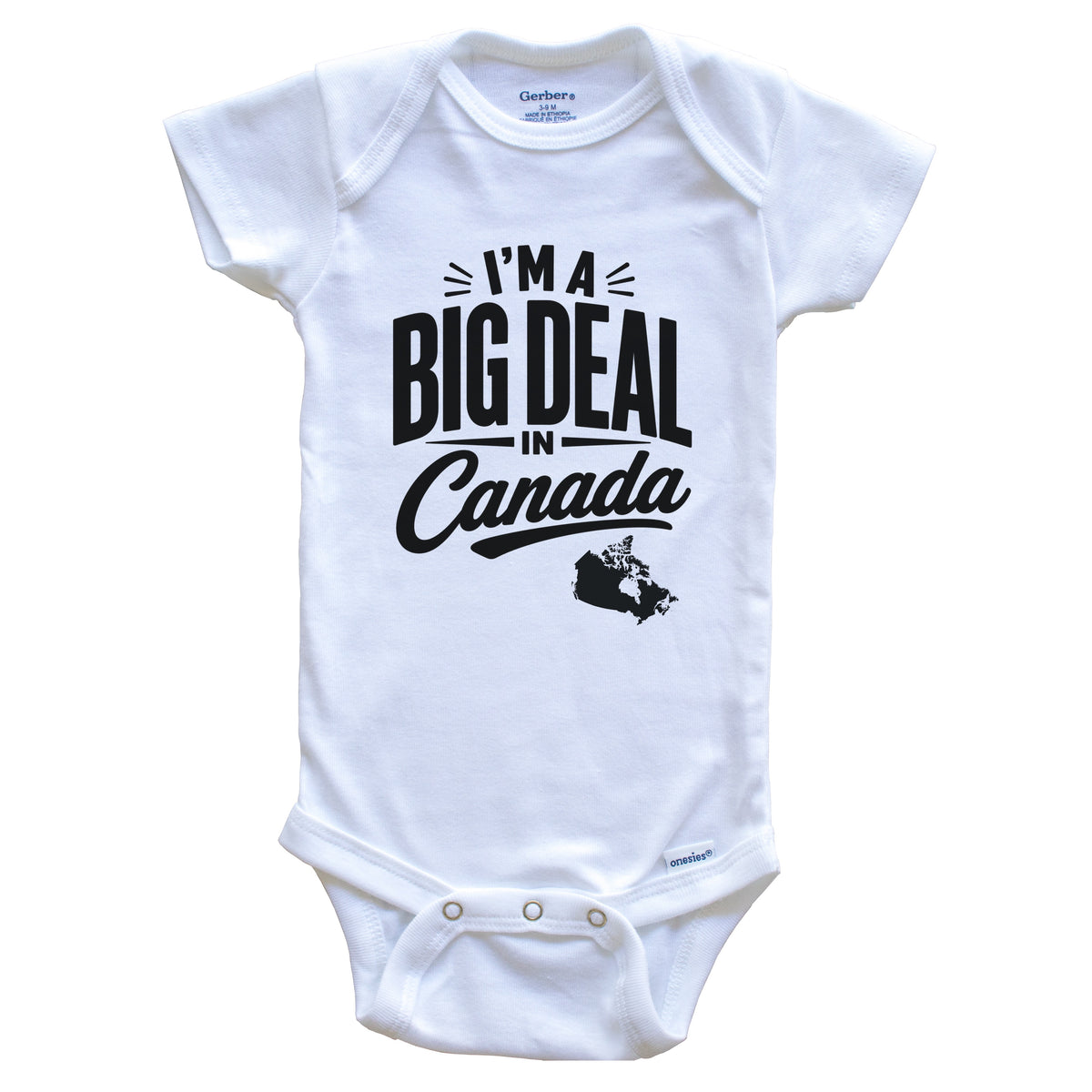 I'm A Big Deal In Canada Cute Country Silhouette Baby Bodysuit