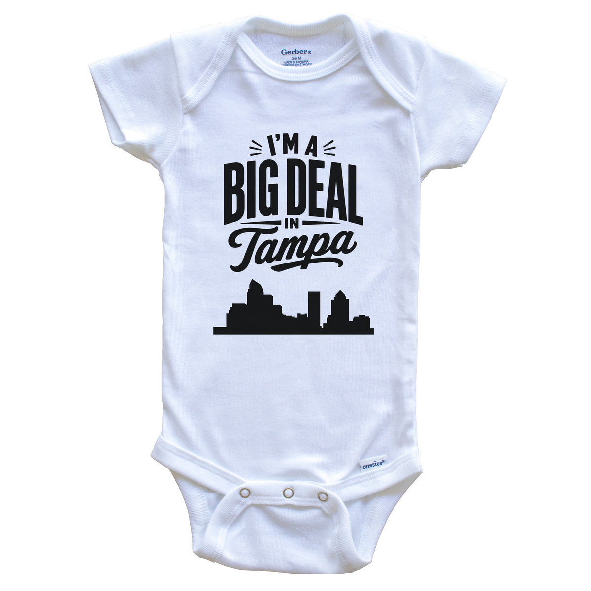 I'm A Big Deal In Tampa Florida Funny Skyline Baby Bodysuit