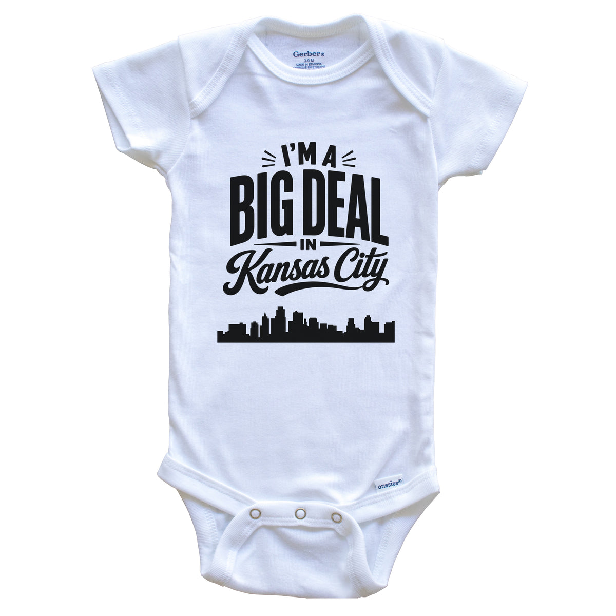 I'm A Big Deal In Kansas City Kansas Funny Skyline Baby Bodysuit