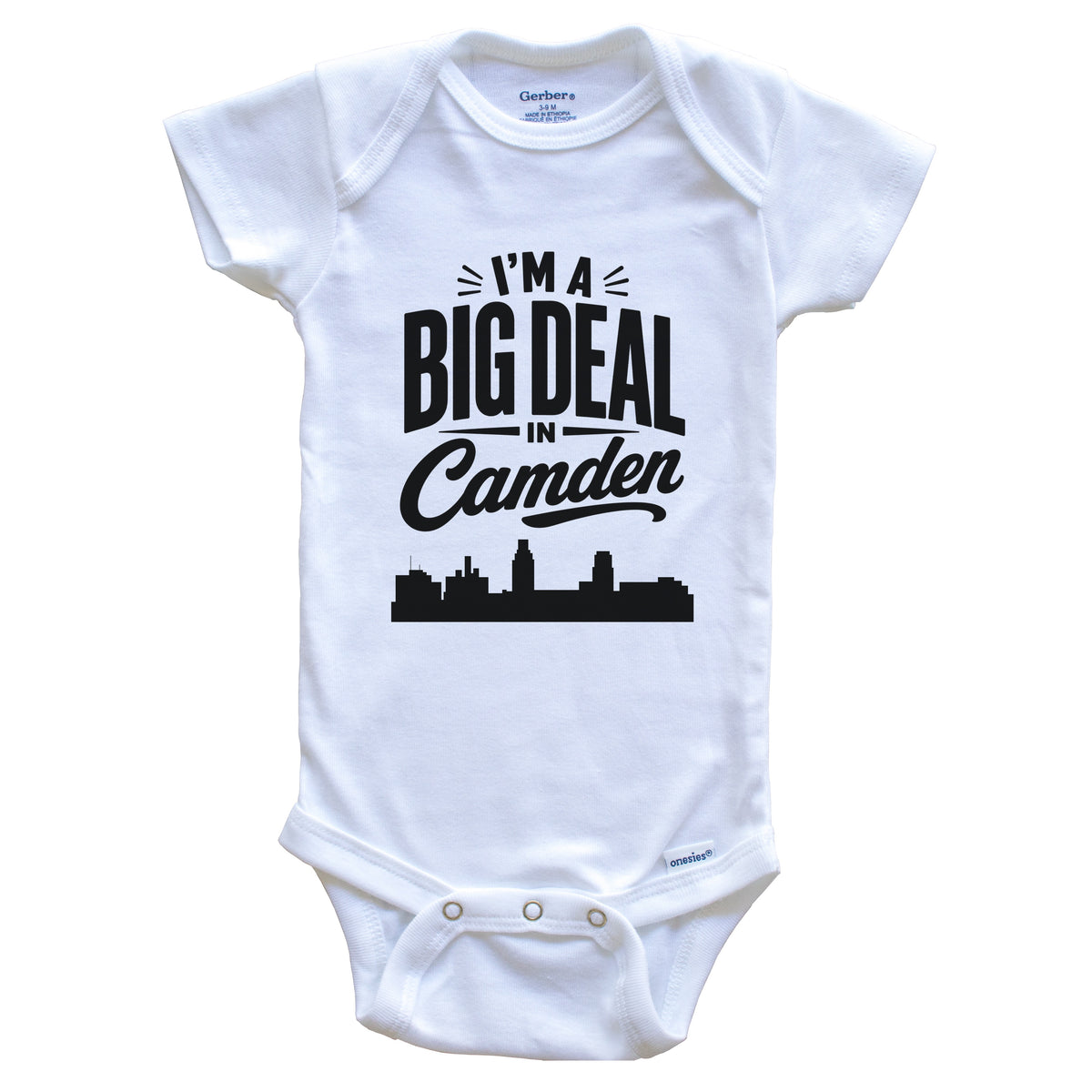 I'm A Big Deal In Camden New Jersey Funny Skyline Baby Bodysuit