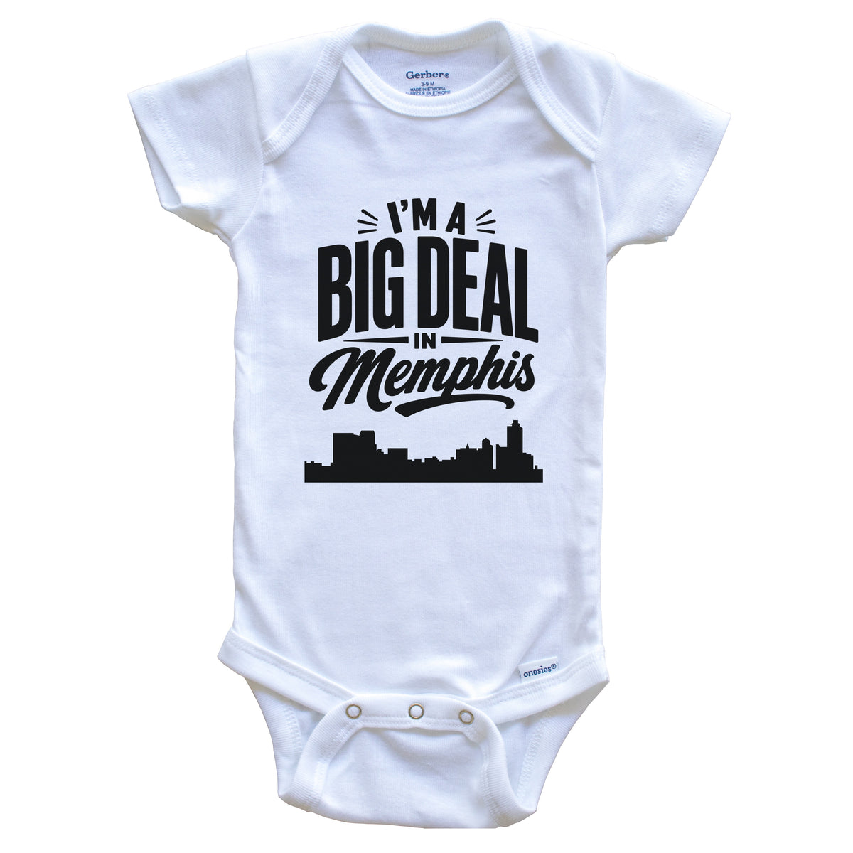 I'm A Big Deal In Memphis Tennessee Funny Skyline Baby Bodysuit