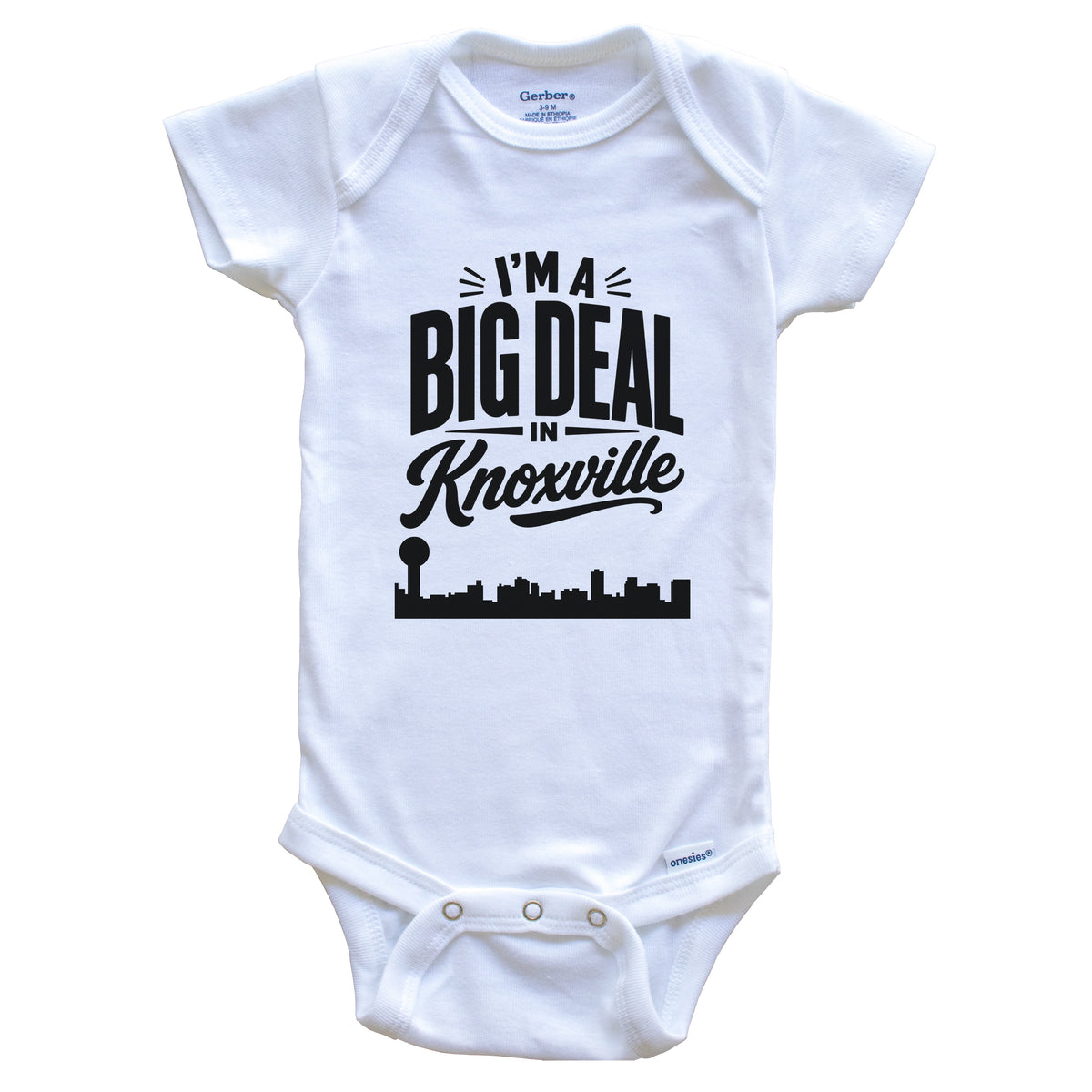 I'm A Big Deal In Knoxville Tennessee Funny Skyline Baby Bodysuit