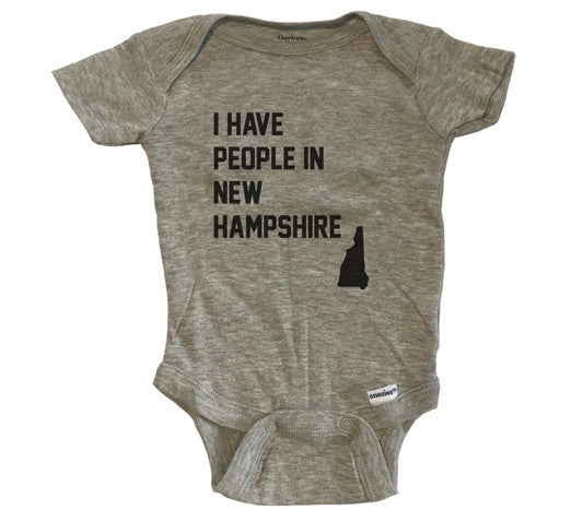 I Have People In New Hampshire Baby Bodysuit - Grey