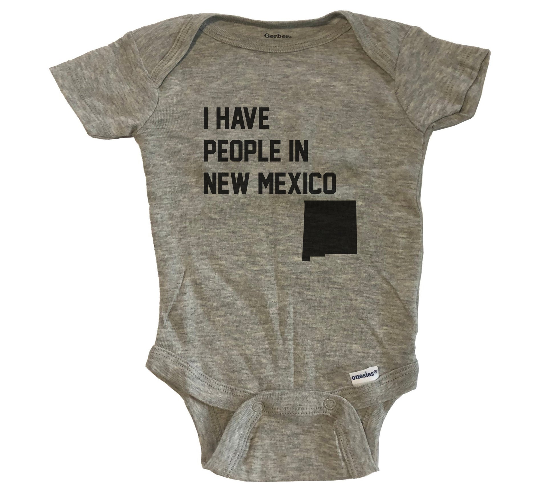 I Have People In New Mexico Baby Bodysuit - Grey