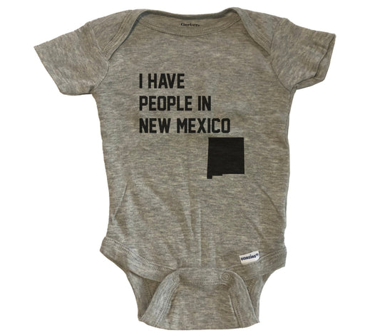 I Have People In New Mexico Baby Bodysuit - Grey